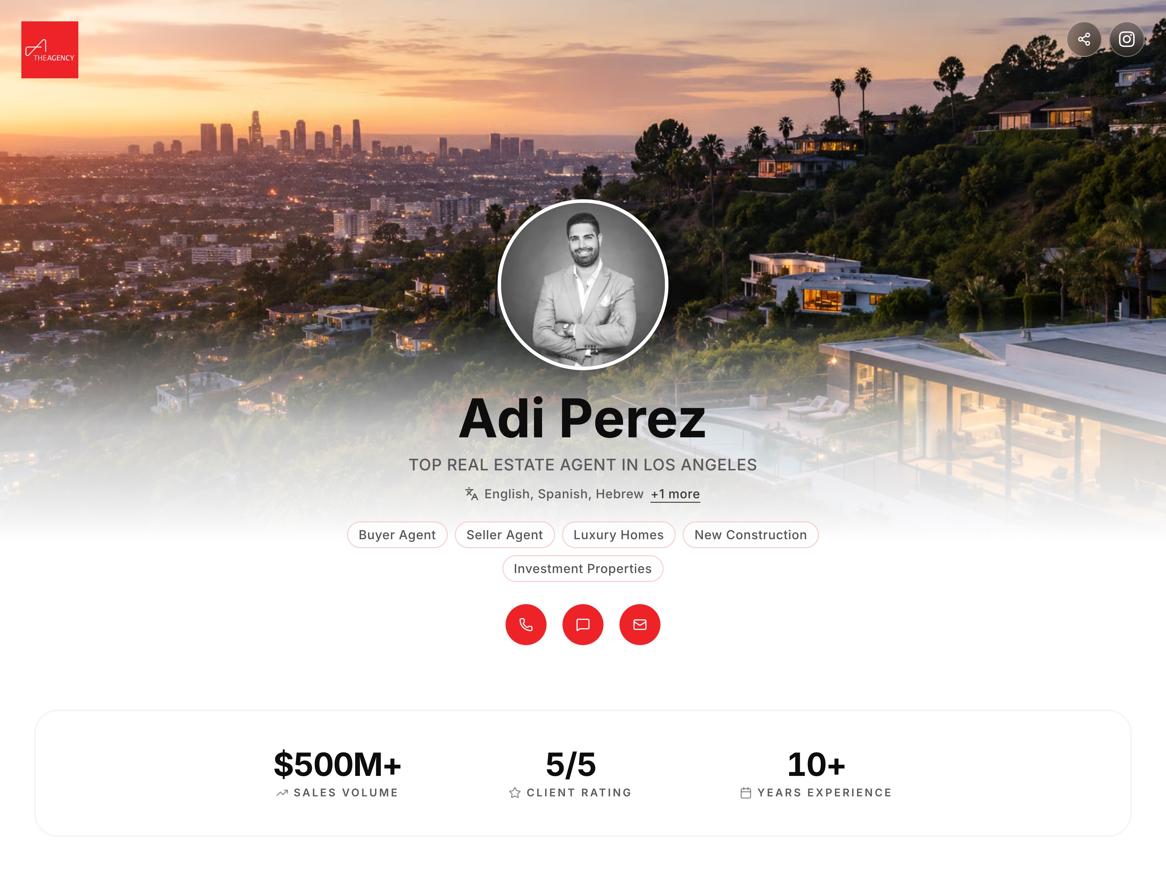 Adi Perez's AgentsCard microsite