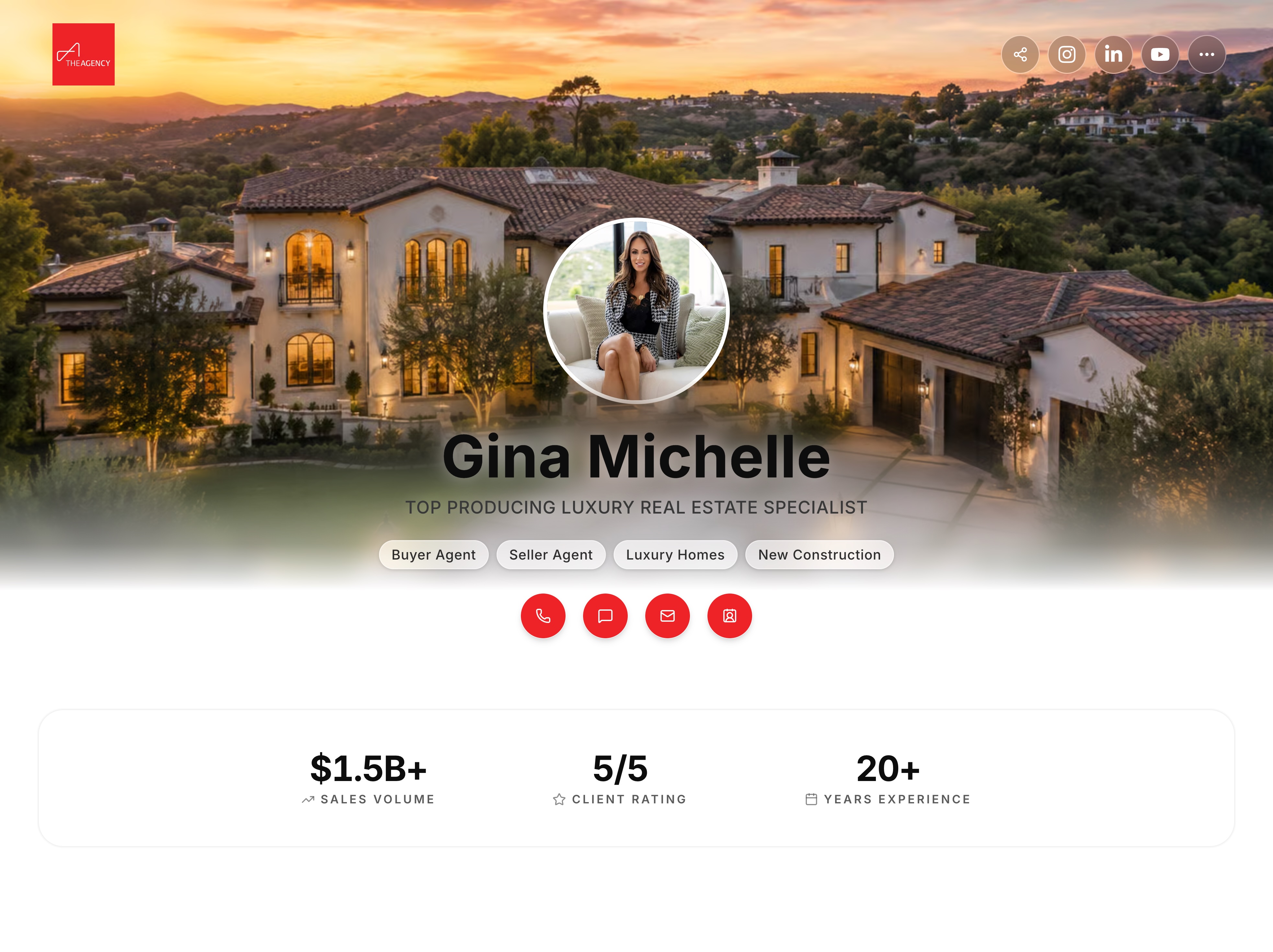 Gina Michelle's AgentsCard microsite