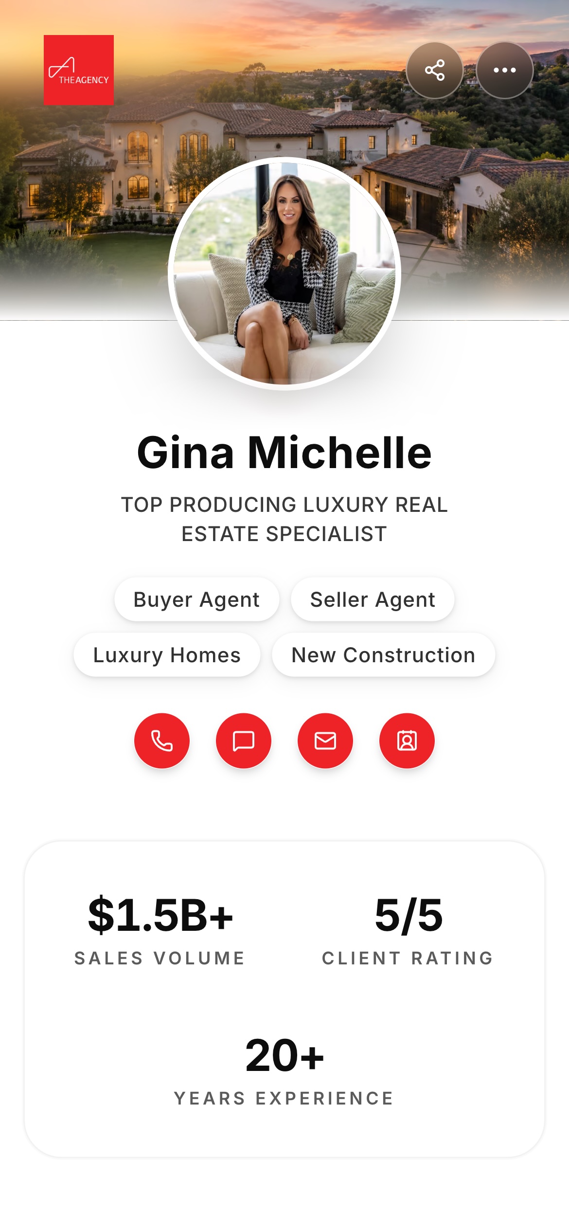 Gina Michelle's AgentsCard microsite
