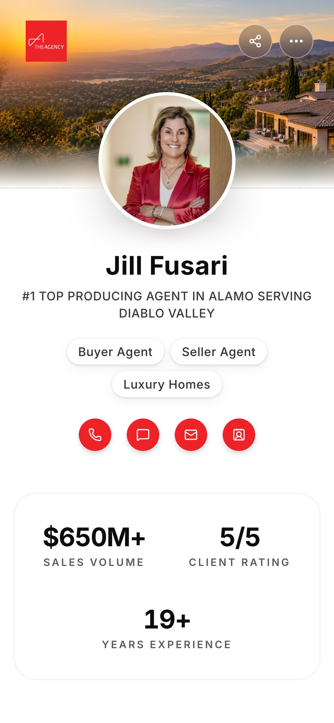 Jill Fusari's AgentsCard microsite