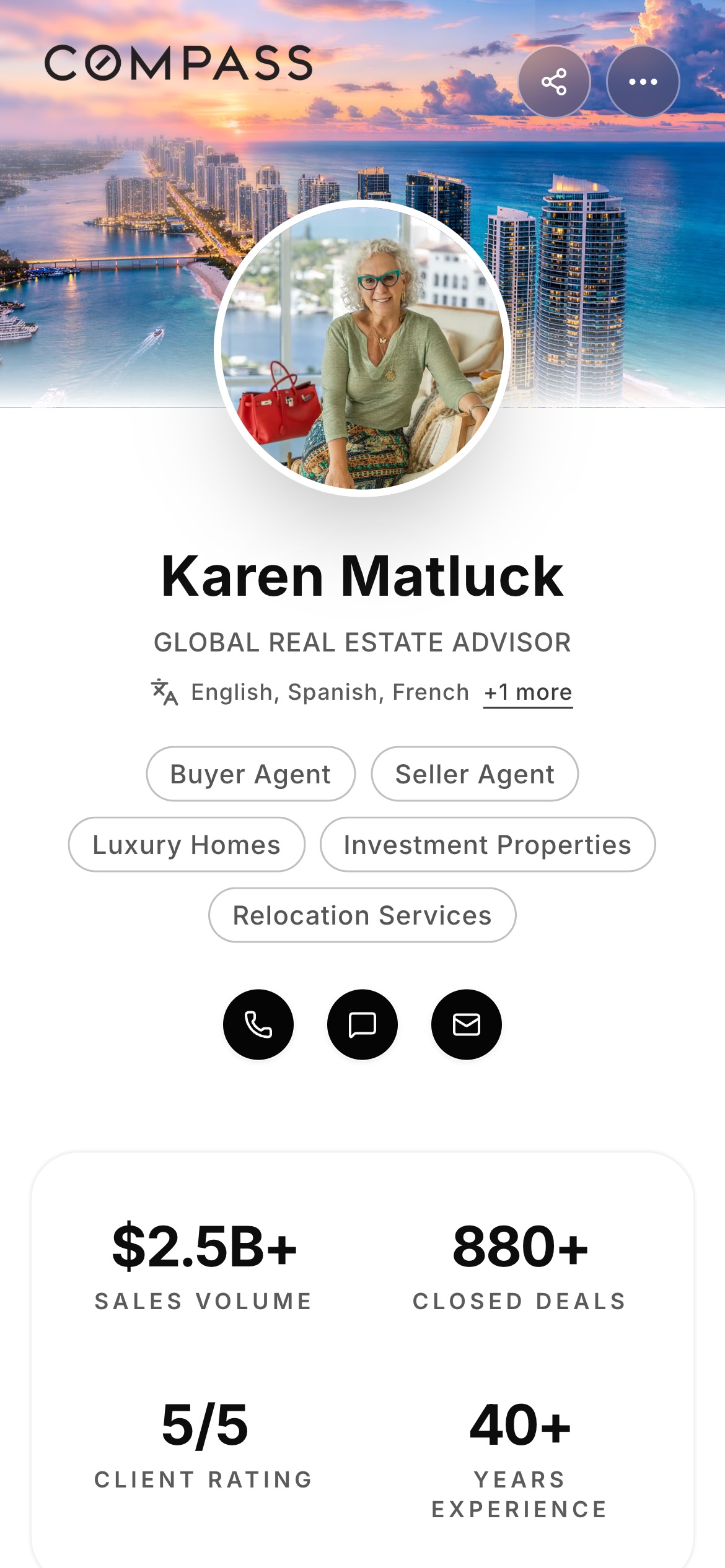 Karen Matluck's AgentsCard microsite