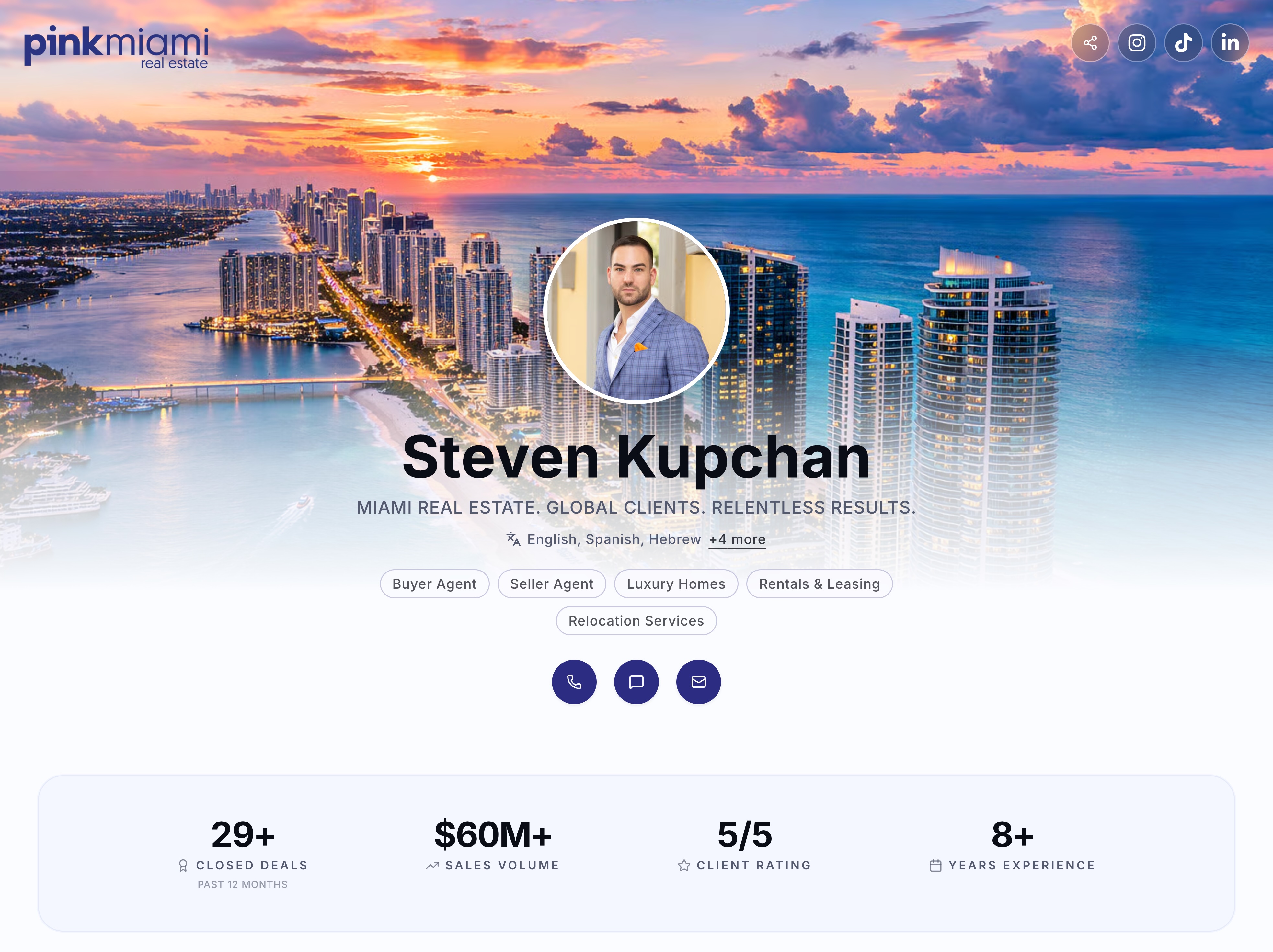 Steven Kupchan's AgentsCard microsite