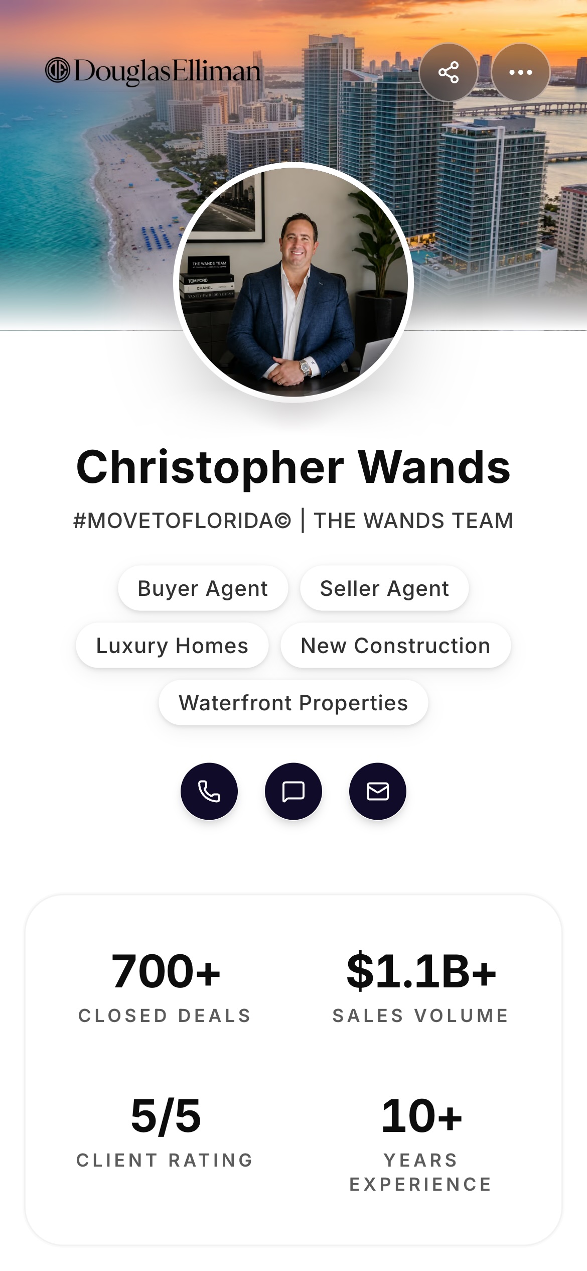 Christopher Wands's AgentsCard microsite