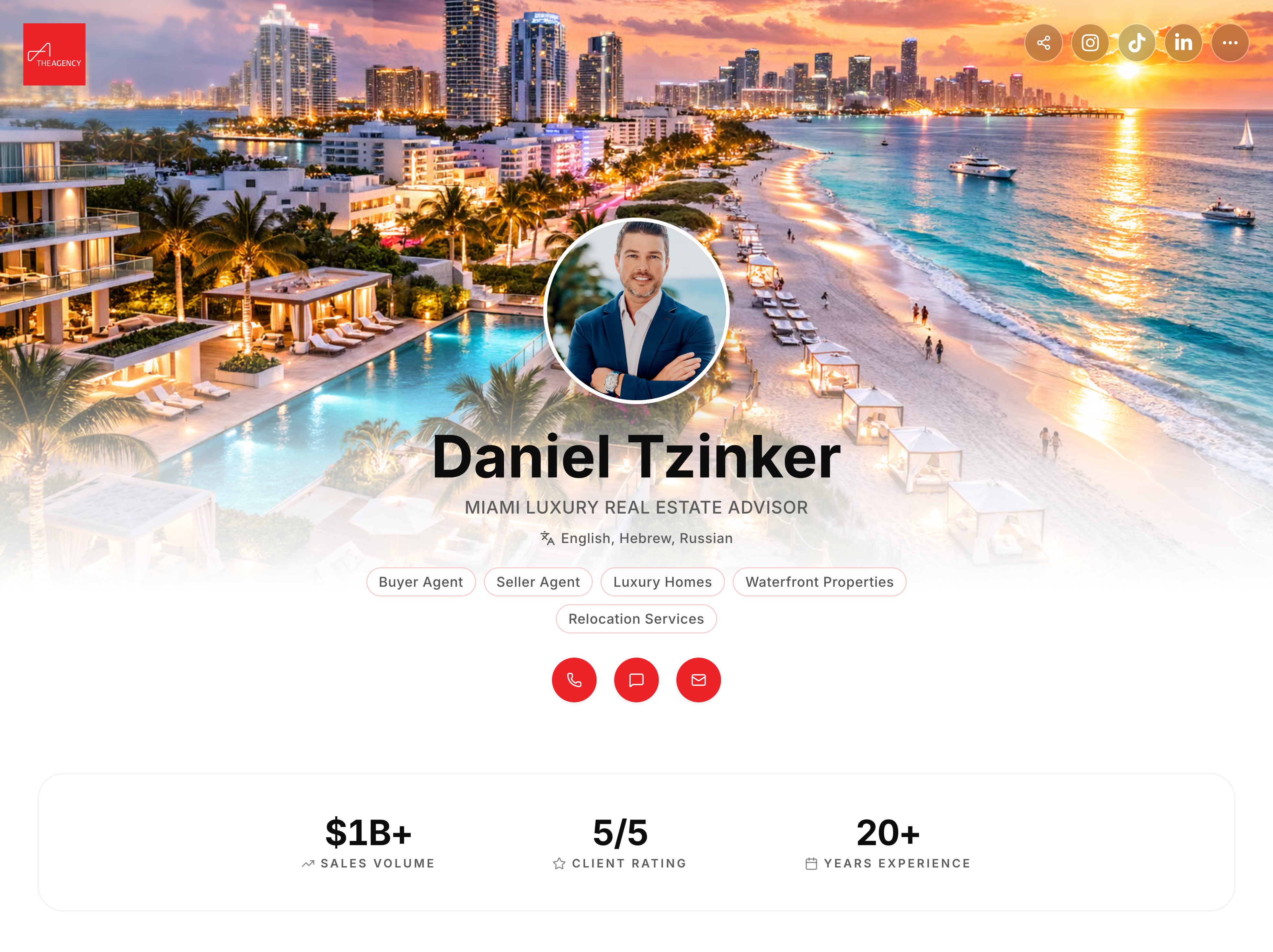 Daniel Tzinker's AgentsCard microsite
