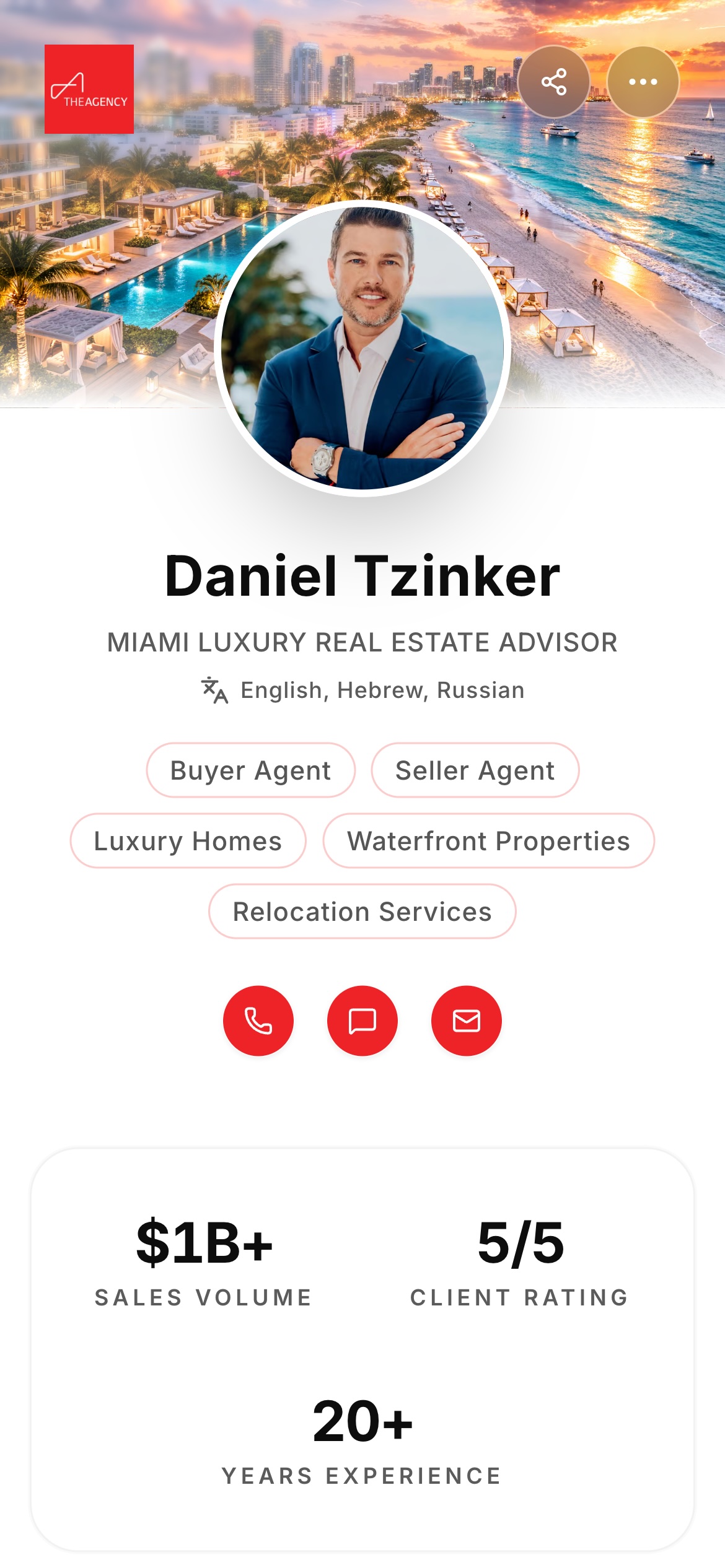 Daniel Tzinker's AgentsCard microsite