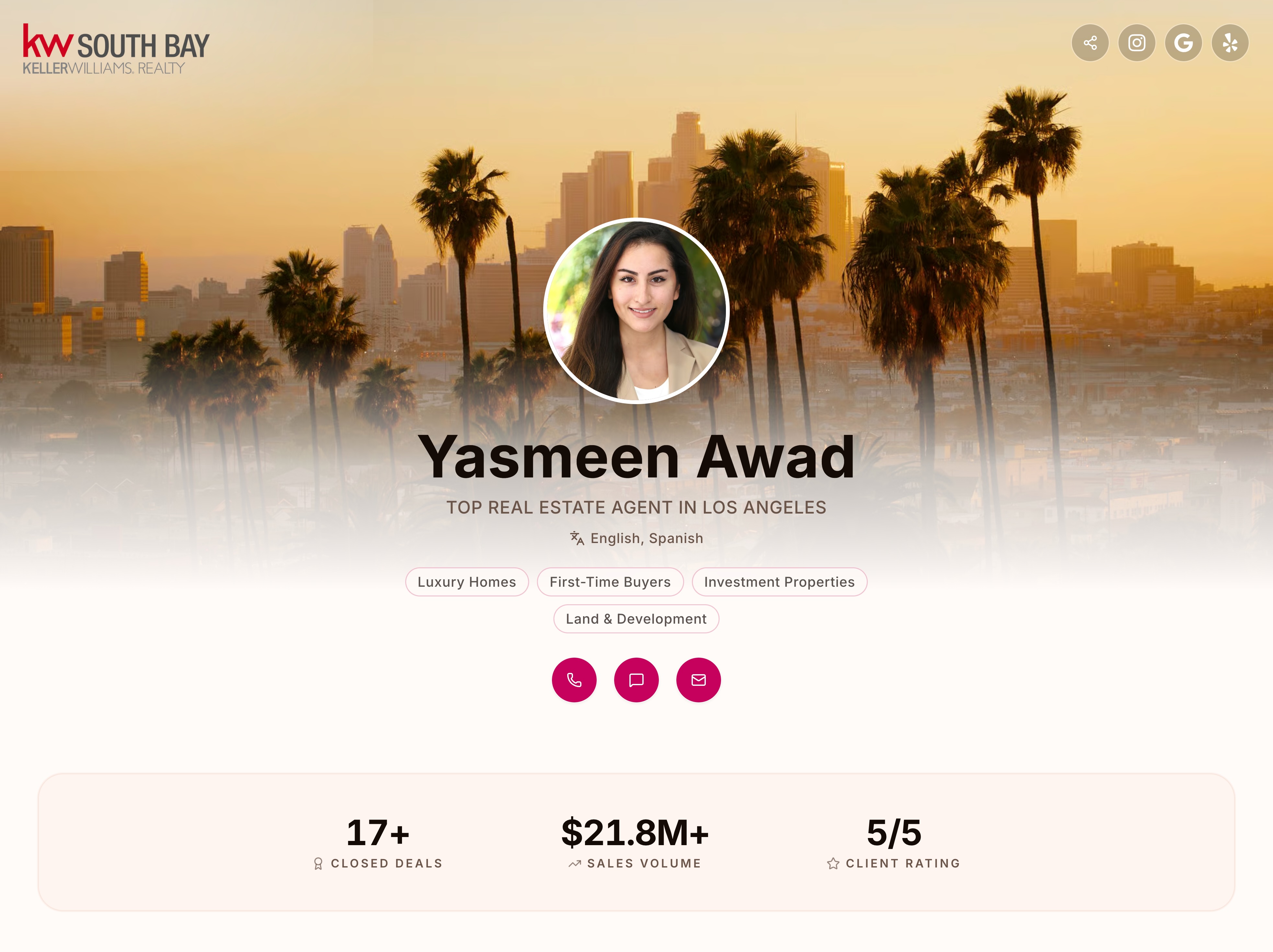 Yasmeen Awad's AgentsCard microsite