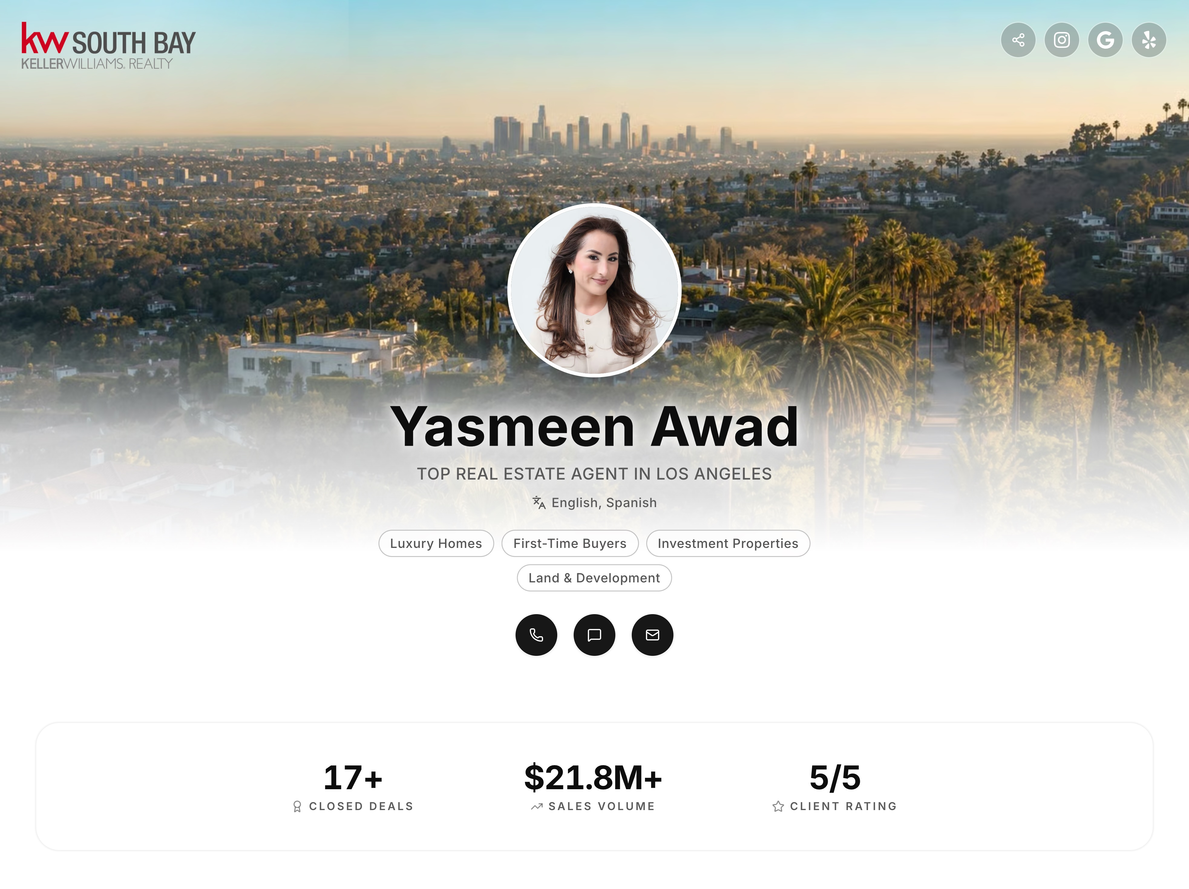 Yasmeen Awad's AgentsCard microsite