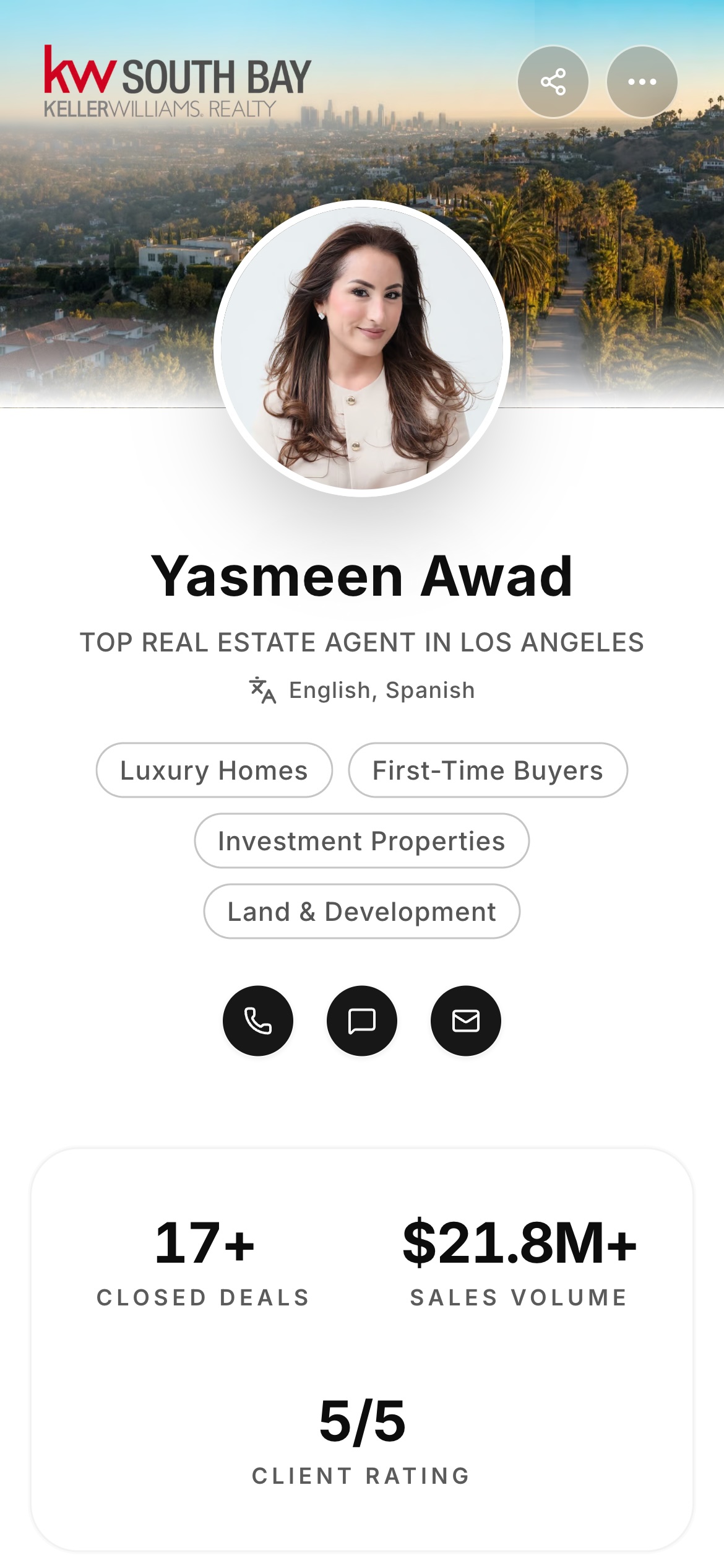 Yasmeen Awad's AgentsCard microsite